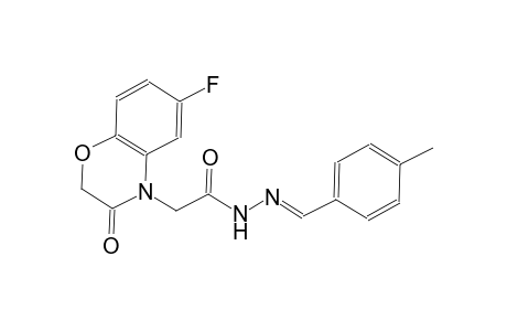2-(6-fluoro-3-oxo-2,3-dihydro-4H-1,4-benzoxazin-4-yl)-N'-[(E)-(4-methylphenyl)methylidene]acetohydrazide
