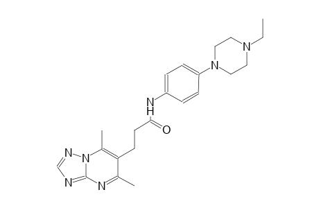 [1,2,4]triazolo[1,5-a]pyrimidine-6-propanamide, N-[4-(4-ethyl-1-piperazinyl)phenyl]-5,7-dimethyl-
