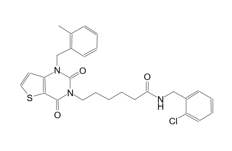 N-(2-chlorobenzyl)-6-(1-(2-methylbenzyl)-2,4-dioxo-1,4-dihydrothieno[3,2-d]pyrimidin-3(2H)-yl)hexanamide