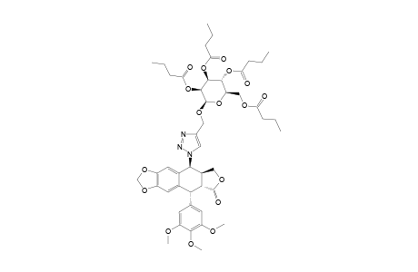 4-BETA-{4''-[1'''-(2''',3''',4''',6'''-TETRA-O-BUTYRYL-BETA-D-MANNOPYRANOSYLOXY)-1,2,3-TRIAZOL-1-YL]}-4-DEOXY-PODOPHYLLOTOXIN