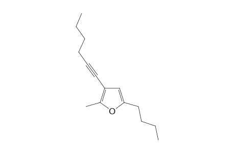 5-Butyl-3-hex-1-ynyl-2-methylfuran