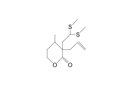 trans-2-Allyl-2-(2,2-bis[methylthio]-ethyl)-3-methyl-5-pentanolide