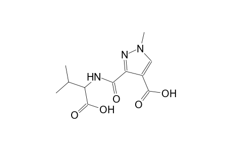 1H-pyrazole-4-carboxylic acid, 3-[[(1-carboxy-2-methylpropyl)amino]carbonyl]-1-methyl-
