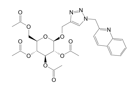 (2R,3R,4S,5R,6R)-2-(acetoxymethyl)-6-((1-(quinolin-2-ylmethyl)-1H-1,2,3-triazol-4-yl)methoxy)tetrahydro-2H-pyran-3,4,5-triyl triacetate