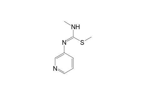 Carbamimidothioic acid, N-methyl-N'-(3-pyridinyl)-, methyl ester