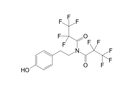 Propanamide, 2,2,3,3,3-pentafluoro-N-[2-(4-hydroxyphenyl)ethyl]-, mono(2,2,3,3,3-pentafluoro-1-oxopropyl) deriv.