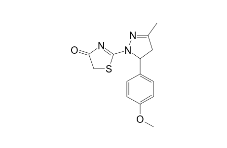 2-(5-(4-METHOXYPHENYL)-3-METHYL-4,5-DIHYDRO-1H-PYRAZOL-1-YL)-1,3-THIAZOL-4(5H)-ONE