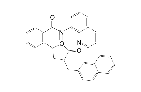 2-Methyl-6-(4-(naphthalen-2-ylmethyl)-5-oxotetrahydrofuran-2-yl)-N-(quinolin-8-yl)benzamide