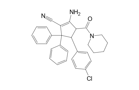 2-Amino-4-(4-chlorophenyl)-3-[oxo(1-piperidinyl)methyl]-5,5-diphenyl-1-cyclopentenecarbonitrile
