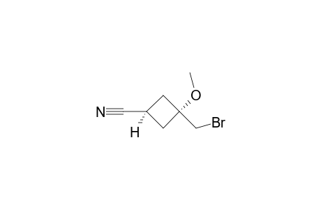 TRANS-3-BROMOMETHYL-3-METHOXYCYCLOBUTANE-1-CARBONITRILE