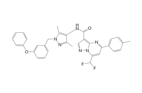 7-(difluoromethyl)-N-[3,5-dimethyl-1-(3-phenoxybenzyl)-1H-pyrazol-4-yl]-5-(4-methylphenyl)pyrazolo[1,5-a]pyrimidine-3-carboxamide