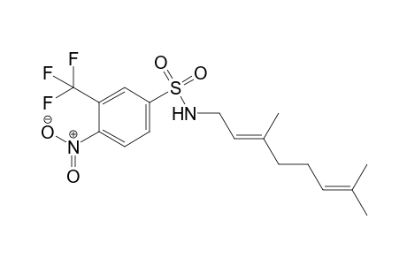 N-[(2E)-3,7-Dimethylocta-2,6-diene-1-yl]-4-nitro-3-(trifluoromethyl)-benzenesulfonamide