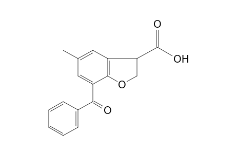 7-benzoyl-2,3-dihydro-5-methyl-3-benzofurancarboxylic acid