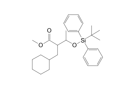 Methyl 2-(cyclohexylmethyl)-3-((1,1-dimethylethyl)diphenylsilyloxy)butanoate (5:1 anti/syn mixture)