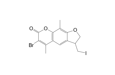 6-bromanyl-3-(iodanylmethyl)-5,9-dimethyl-2,3-dihydrofuro[3,2-g]chromen-7-one