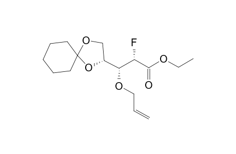 ETHYL-(2-S,3-R)-3-(ALLYLOXY)-3-[(2-R)-1,4-DIOXASPIRO-[4.5]-DECANYL]-2-FLUOROPROPANOATE