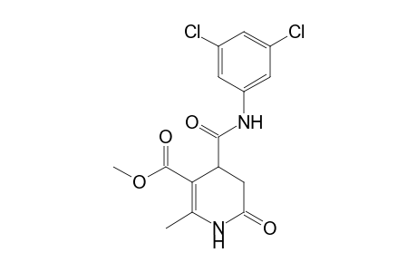 3-Pyridinecarboxylic acid, 4-[[(3,5-dichlorophenyl)amino]carbonyl]-1,4,5,6-tetrahydro-2-methyl-6-oxo-, methyl ester