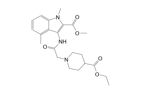 methyl 3-({[4-(ethoxycarbonyl)-1-piperidinyl]acetyl}amino)-1,4-dimethyl-1H-indole-2-carboxylate