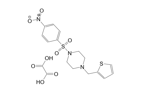 1-((4-nitrophenyl)sulfonyl)-4-(thiophen-2-ylmethyl)piperazine oxalate