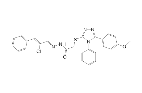 acetic acid, [[5-(4-methoxyphenyl)-4-phenyl-4H-1,2,4-triazol-3-yl]thio]-, 2-[(E,2Z)-2-chloro-3-phenyl-2-propenylidene]hydrazide