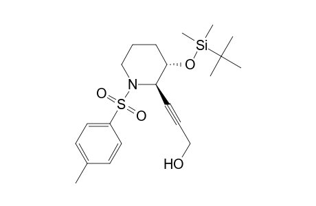 (2R*,3S*)-3-[(tert-Butyldimethylsilyl)oxy]-2-(3'-hydroxy-1'-propynyl)-1-(p-toluenesulfonyl)piperidine