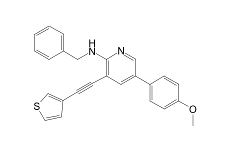 N-Benzyl-N-[5-(4-methoxyphenyl)-3-(thiophen-3-yl)ethynyl]pyridin-2-yl amine