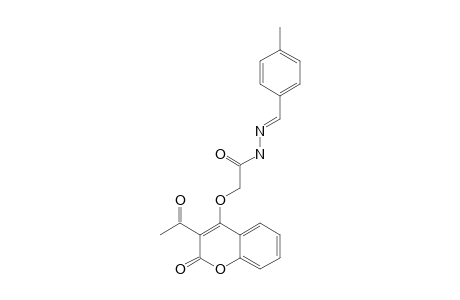 3-ACETYL-(E)-N-(4-METHYLBENZYLIDENE)-COUMARIN-4-OXY-ACETIC-HYDRAZINE