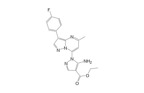 1H-pyrazole-4-carboxylic acid, 5-amino-1-[3-(4-fluorophenyl)-5-methylpyrazolo[1,5-a]pyrimidin-7-yl]-, ethyl ester