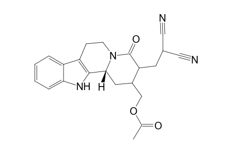 17-Norcorynan-18,18-dicarbonitrile, 16-(acetyloxy)-21-oxo-, (3.beta.)-(.+-.)-