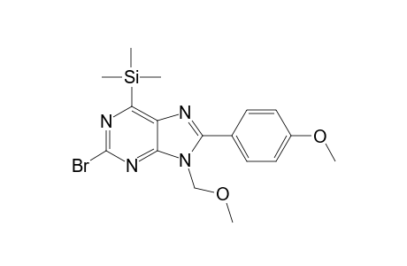 2-Bromo-9-(methoxymethyl)-8-(4-methoxyphenyl)-6-(trimethylsilyl)-9H-purine