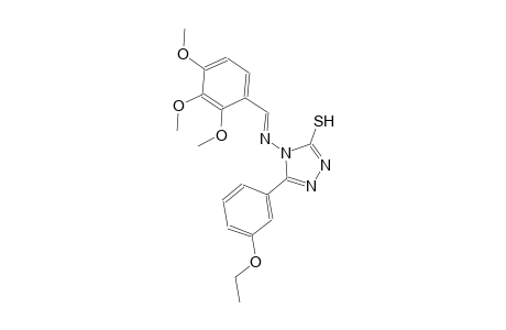 5-(3-ethoxyphenyl)-4-{[(E)-(2,3,4-trimethoxyphenyl)methylidene]amino}-4H-1,2,4-triazol-3-yl hydrosulfide