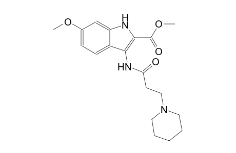 methyl 6-methoxy-3-{[3-(1-piperidinyl)propanoyl]amino}-1H-indole-2-carboxylate