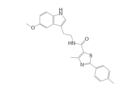 5-thiazolecarboxamide, N-[2-(5-methoxy-1H-indol-3-yl)ethyl]-4-methyl-2-(4-methylphenyl)-