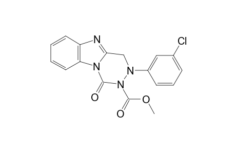 1-oxo-3-m-chlorophenyl-3,4-dihydrobenzo[4,5]imidazo[1,2-d][1,2,4]triazine-2(1H)-formic acid methyl ester