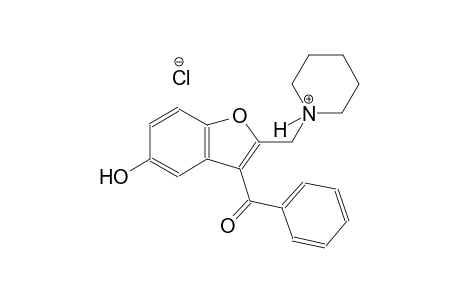 piperidinium, 1-[(3-benzoyl-5-hydroxy-2-benzofuranyl)methyl]-, chloride