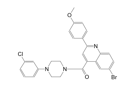 6-bromo-4-{[4-(3-chlorophenyl)-1-piperazinyl]carbonyl}-2-(4-methoxyphenyl)quinoline