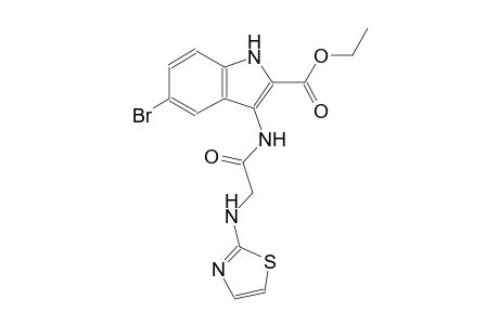 ethyl 5-bromo-3-{[(1,3-thiazol-2-ylamino)acetyl]amino}-1H-indole-2-carboxylate