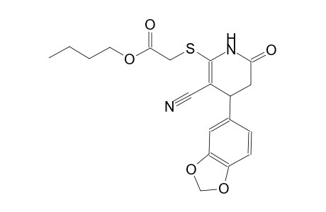 acetic acid, [[4-(1,3-benzodioxol-5-yl)-3-cyano-1,4,5,6-tetrahydro-6-oxo-2-pyridinyl]thio]-, butyl ester