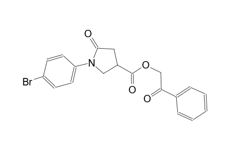 3-pyrrolidinecarboxylic acid, 1-(4-bromophenyl)-5-oxo-, 2-oxo-2-phenylethyl ester