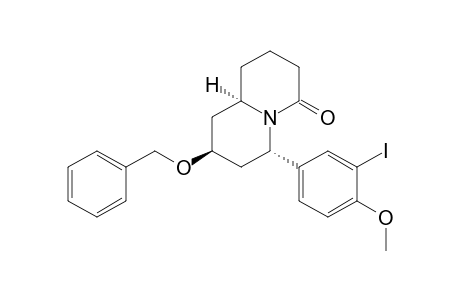 4H-Quinolizin-4-one, octahydro-6-(3-iodo-4-methoxyphenyl)-8-(phenylmethoxy)-, (6.alpha.,8.beta.,9a.alpha.)-(.+-.)-
