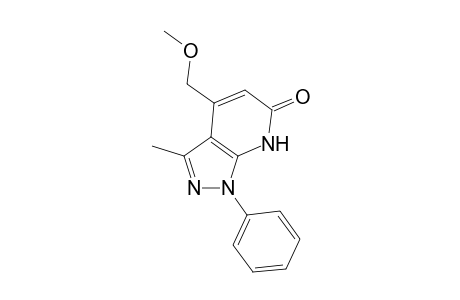 6H-Pyrazolo[3,4-b]pyridin-6-one, 1,7-dihydro-4-(methoxymethyl)-3-methyl-1-phenyl-
