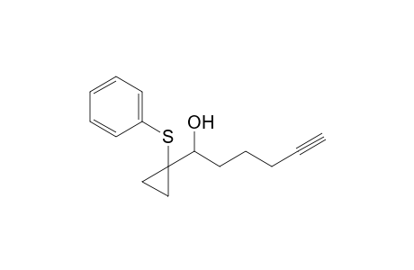 1-(1'-Phenylthiocyclopropyl)hex-5-yn-1-ol