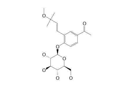 4-BETA-D-(GLUCOPYRANOSYLOXY)-3-[3-METHOXY-TRANS-ISOPENTEN-1-YL]-ACETOPHENONE