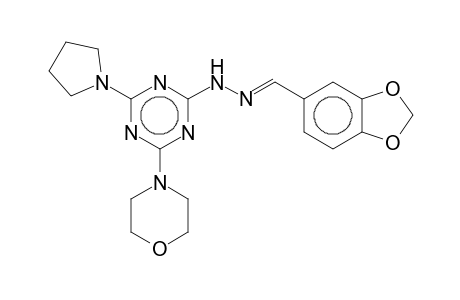 2-Morpholino-4-(piperonylidenehydrazino)-6-(1-pyrrolidinyl)-1,3,5-triazine