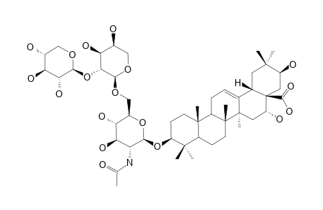 PROSAPOGENIN-2;3-O-BETA-D-XYLOPYRANOSYL-(1->2)-ALPHA-L-ARABINOPYRANOSYL-(1->6)-BETA-D-2-ACETAMIDO-2-DEOXY-GLUCOPYRANOSYL-ACACIC-ACID