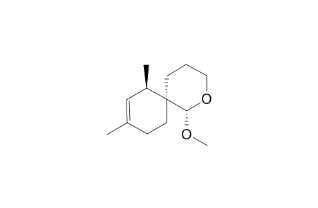 (+/-)-(1 S*,6R*,7R*)-1-methoxy-7,9-dimethyl-2-oxaspiro[5.5]undec-8-ene