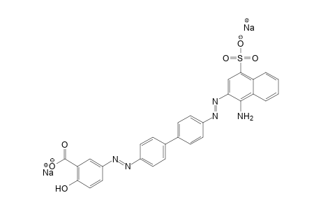 Benzoic acid, 5-[[4'-[(1-amino-4-sulfo-2-naphthalenyl)azo][1,1'-biphenyl-4-yl]azo]-2-hydroxy-, disodium salt