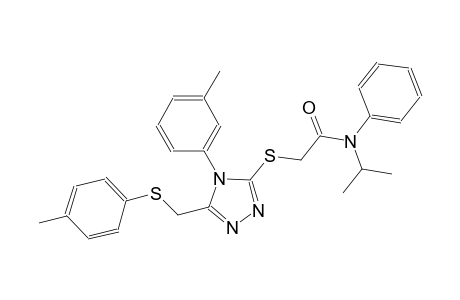 N-isopropyl-2-[(4-(3-methylphenyl)-5-{[(4-methylphenyl)sulfanyl]methyl}-4H-1,2,4-triazol-3-yl)sulfanyl]-N-phenylacetamide