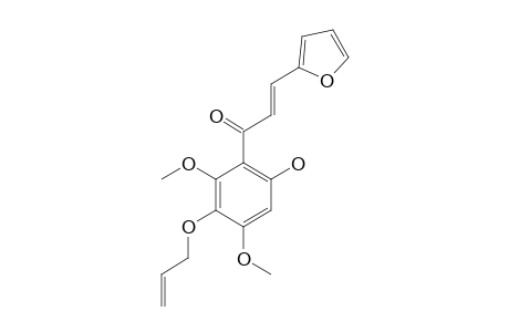 1-[2-HYDROXY-4,6-DIMETHOXY-5-(PROP-2-ENYLOXY)-PHENYL]-3-(FURANYL)-PROPENONE