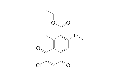 2-Naphthalenecarboxylic acid, 7-chloro-5,8-dihydro-3-methoxy-1-methyl-5,8-dioxo-, ethyl ester